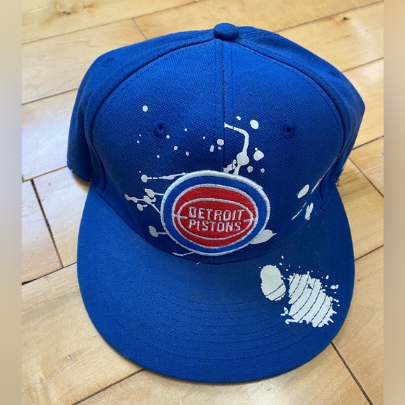 Detroit pistons. Rare paint splatter hat - Picture 1 of 2